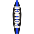 Police Blue Line Novelty Metal Surfboard Sign 17" x 4.5" (SB)