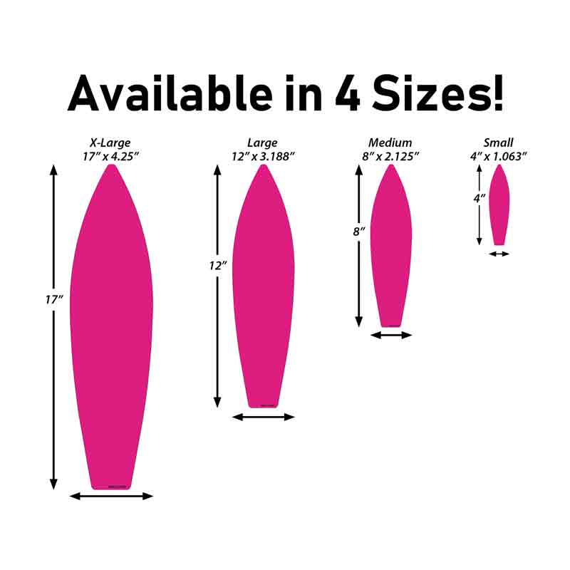 Pink Flowers Novelty Surfboard Sticker Decal