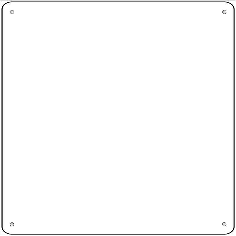 White Dye Sublimation 12 inch Novelty Metal Square Sign SQ-000