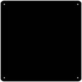 Black Solid Novelty Metal Square Sign 12" (SQ)