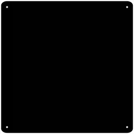 Black Solid Novelty Metal Square Sign 12" (SQ)