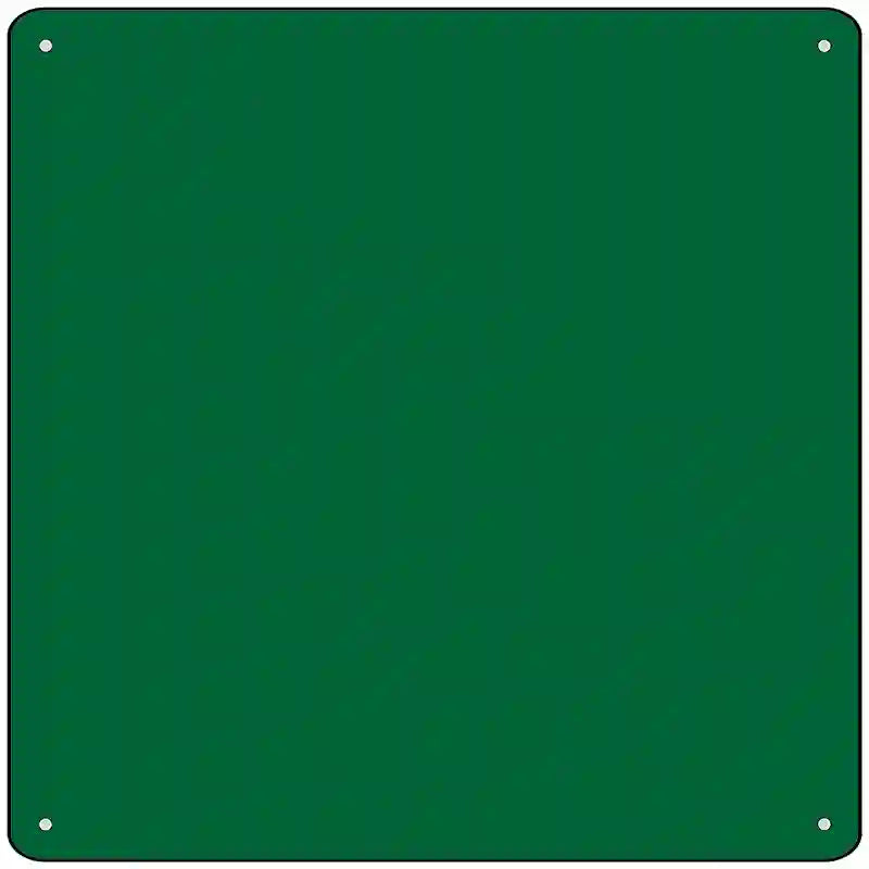 Green Solid Novelty Metal Square Sign 12" (SQ)