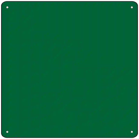 Green Solid Novelty Metal Square Sign 12" (SQ)