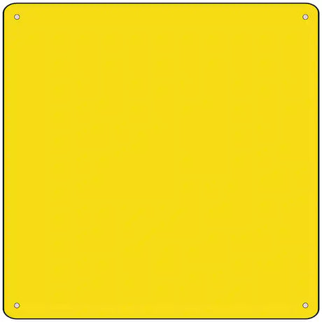 Yellow Solid Novelty Metal Square Sign 12" (SQ)