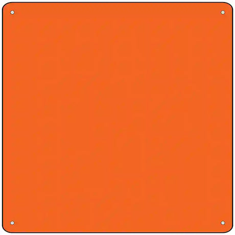 Orange Solid Novelty Metal Square Sign 12" (SQ)