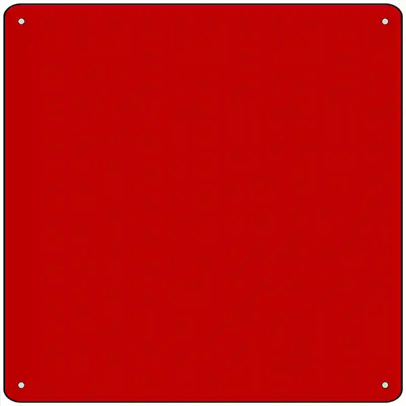 Red Solid Novelty Metal Square Sign 12" (SQ)