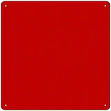 Red Solid Novelty Metal Square Sign 12" (SQ)