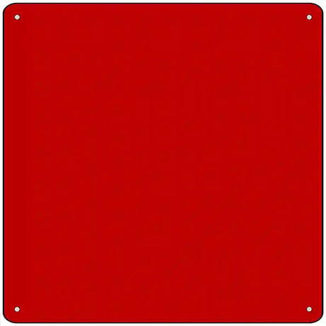 Red Solid Novelty Metal Square Sign 12" (SQ)