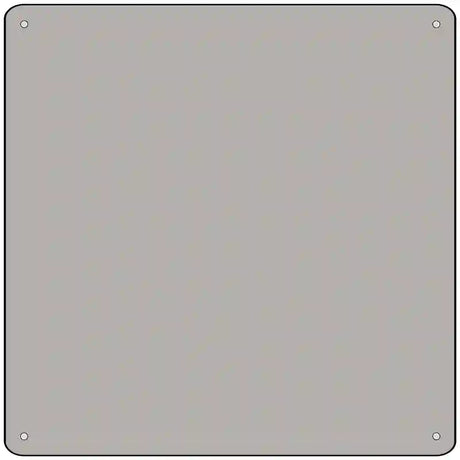 Gray Solid Novelty Metal Square Sign 12" (SQ)