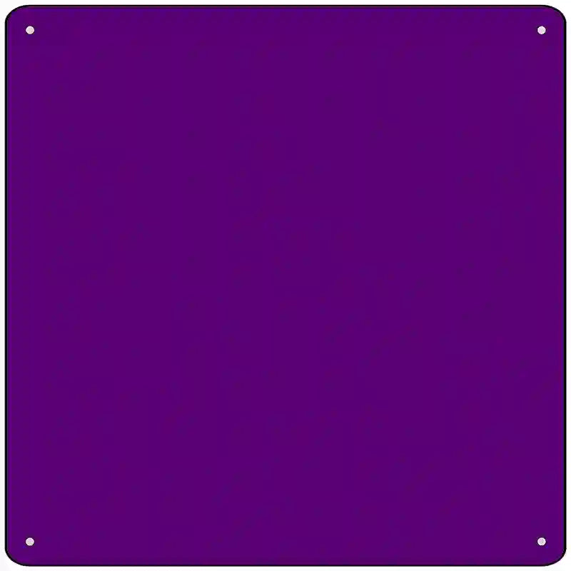 Purple Solid Novelty Metal Square Sign 12" (SQ)