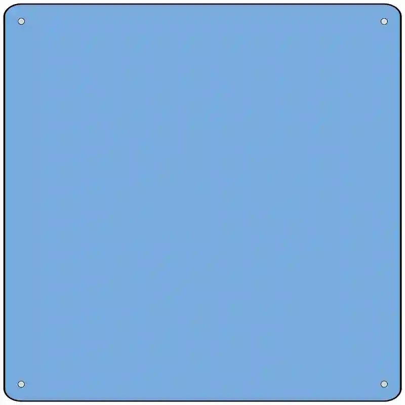 Light Blue Solid Novelty Metal Square Sign 12" (SQ)