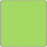 Lime Green Solid Novelty Metal Square Sign 12" (SQ)