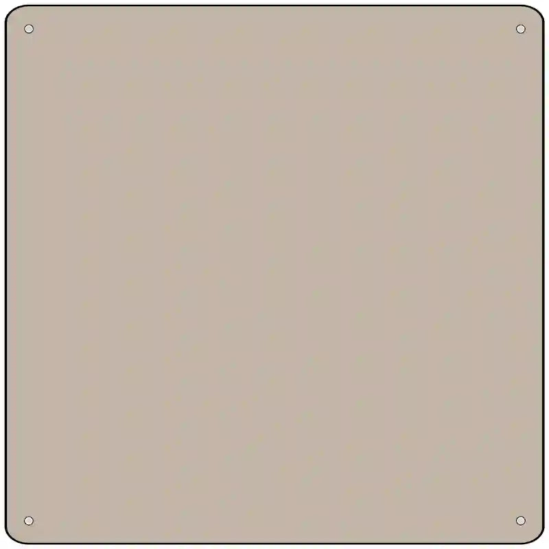 Tan Solid Novelty Metal Square Sign 12" (SQ)