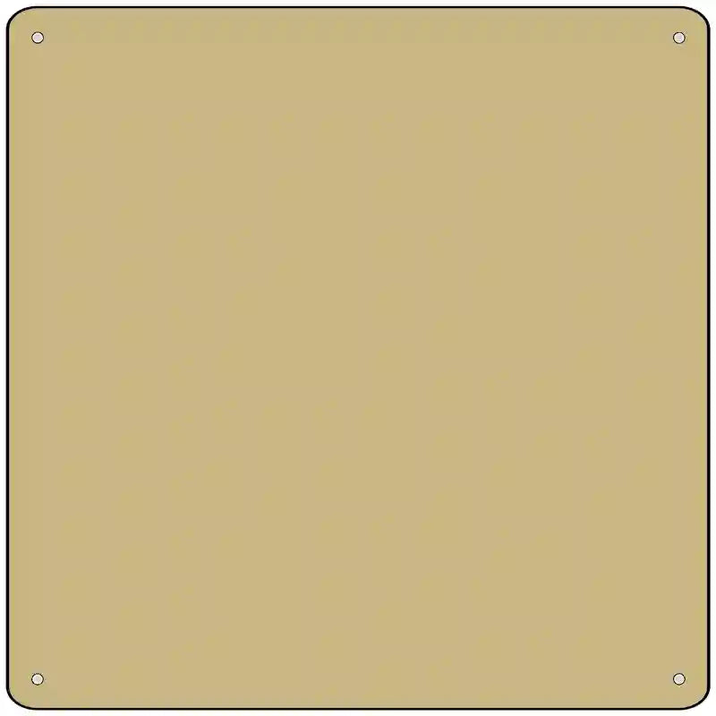 Gold Solid Novelty Metal Square Sign 12" (SQ)