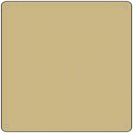 Gold Solid Novelty Metal Square Sign 12" (SQ)