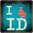 I Love Idaho Novelty Metal Square Sign 12" (SQ)