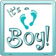 Its A Boy Novelty Metal Square Sign 12" (SQ)