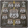 Route 66 Black Top Novelty Metal Square Sign 12" (SQ)