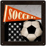 Soccer Novelty Metal Square Sign 12" (SQ)