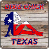 Dixie Chicks Texas Novelty Metal Square Sign 12" (SQ)