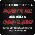 Traffic Numbers Novelty Metal Square Sign 12" (SQ)