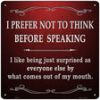 I Like Being Surprised  Novelty Metal Square Sign 12" (SQ)