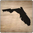 Florida Shape Letter Tile Novelty Metal Square Sign 12" (SQ)