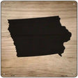 Iowa Shape Letter Tile Novelty Metal Square Sign 12" (SQ)