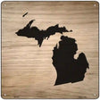 Michigan Shape Letter Tile Novelty Metal Square Sign 12" (SQ)