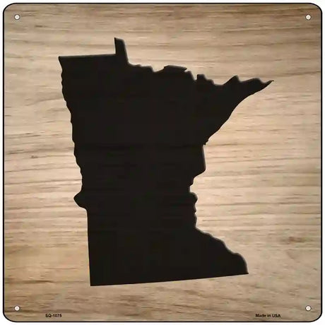 Minnesota Shape Letter Tile Novelty Metal Square Sign 12" (SQ)