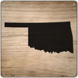 Oklahoma Shape Letter Tile Novelty Metal Square Sign 12" (SQ)