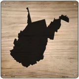 West Virginia Shape Letter Tile Novelty Metal Square Sign 12" (SQ)