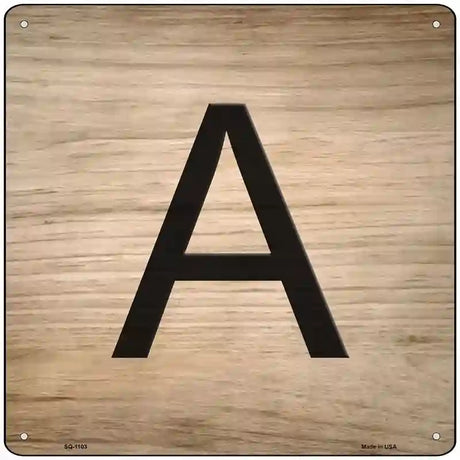 A Letter Tile Novelty Metal Square Sign 12" (SQ)