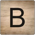 B Letter Tile Novelty Metal Square Sign 12" (SQ)