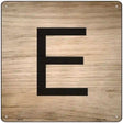 E Letter Tile Novelty Metal Square Sign 12" (SQ)