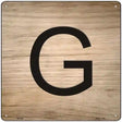 G Letter Tile Novelty Metal Square Sign 12" (SQ)