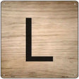 L Letter Tile Novelty Metal Square Sign 12" (SQ)