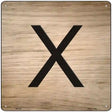 X Letter Tile Novelty Metal Square Sign 12" (SQ)