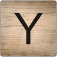 Y Letter Tile Novelty Metal Square Sign 12" (SQ)