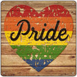 Pride Distressed Rainbow Novelty Metal Square Sign 12" (SQ)