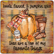 Boots Flannel Pumpkin Spice Novelty Metal Square Sign 12" (SQ)