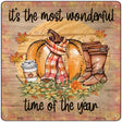 Wonderful Time of Year Novelty Metal Square Sign 12" (SQ)