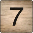 7 Number Tiles Novelty Metal Square Sign 12" (SQ)