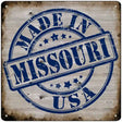 Missouri Stamp On Wood Novelty Metal Square Sign 12" (SQ)