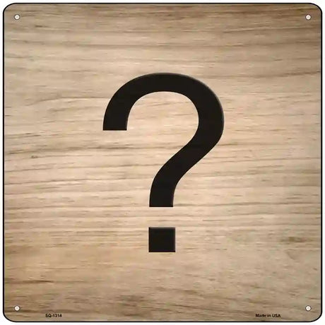 Question Mark Symbol Tiles Novelty Metal Square Sign 12" (SQ)