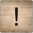 Exclamation Point Symbol Tiles Novelty Metal Square Sign 12" (SQ)