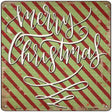 Merry Christmas Red and Green Novelty Metal Square Sign 12" (SQ)