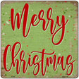 Merry Christmas Green Novelty Metal Square Sign 12" (SQ)