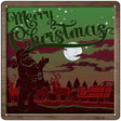 Merry Christmas Shadow Box Novelty Metal Square Sign 12" (SQ)