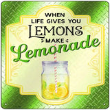 Make Lemonade Green Novelty Metal Square Sign 12" (SQ)